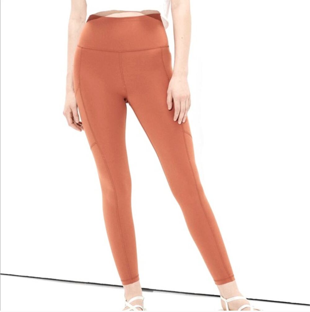 American Eagle The Everything Pocket Legging Peach Pink Orange High Rise Large